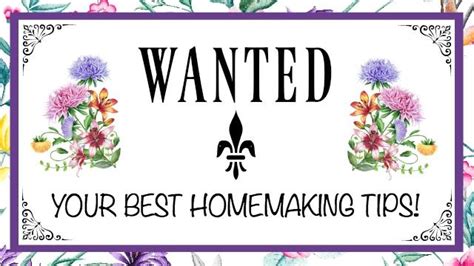 Give Me Your Best Homemaking Tip Life With Dee Homemaking Best