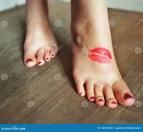 Kiss My Foot Stock Image Image Of Pedicure Pied Foot 144118125