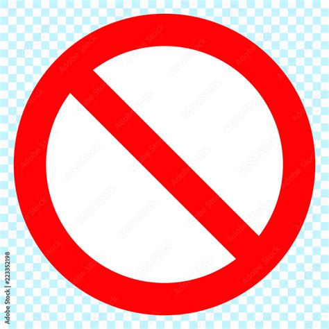 Stop Sign Vector Red Icon Vector Warning Or No Entry Forbidden Circle