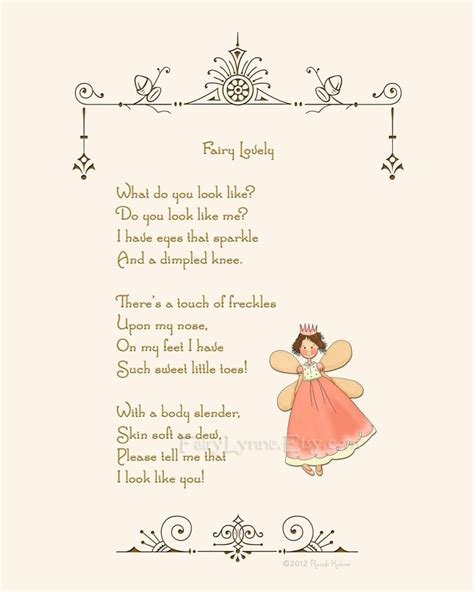 Original Fairy Poem Instant Download Image File Printable Party