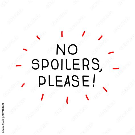Spoiler Alert Vector Illustration Concept Sign With Text No Spoilers