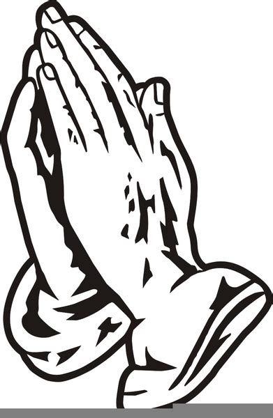 All hand drawn using pencils and color pencils. Praying Hands Black And White Clipart | Free Images at ...