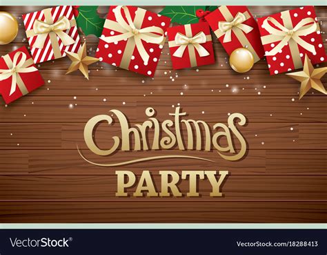 In the summer's hottest month, you just pretend it's christmas—complete with a tree, gift exchange, and. Christmas party poster background design template Vector Image