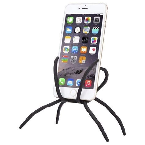 Universal Flexible Spider Smartphone Holder Stand Black Hd Accessory