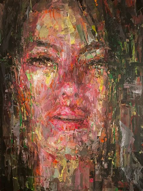 Portrait Exploration In Acrylic And Palette Knife On Canvas Rpainting
