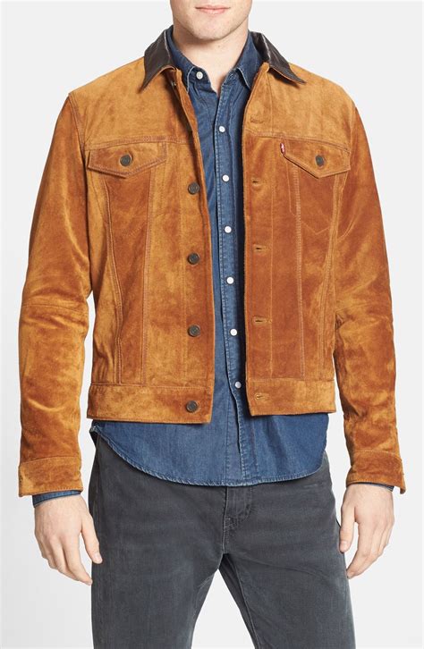 Levis Slim Fit Suede Trucker Jacket Nordstrom