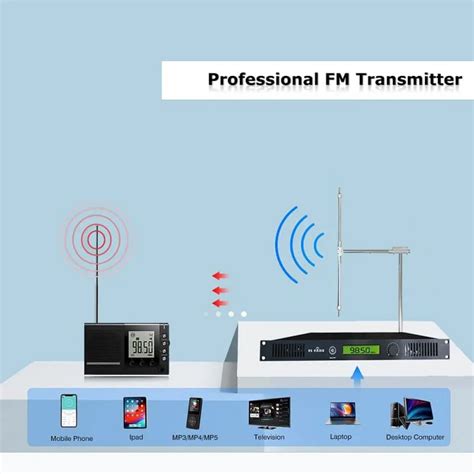 Professional Stereo 100w Fm Transmitter Antenna Cables Fm Broadcast