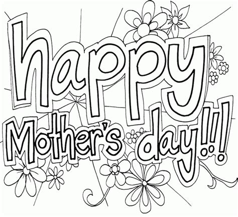Show mom, grandma and nana how much they mean with printable coloring pages you can decorate just for them. Happy Mother's Day Coloring Pages - Coloring Home