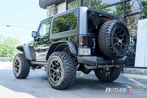 Lifted Jeep Wrangler With 20in Black Rhino Overland Wheels And 35in