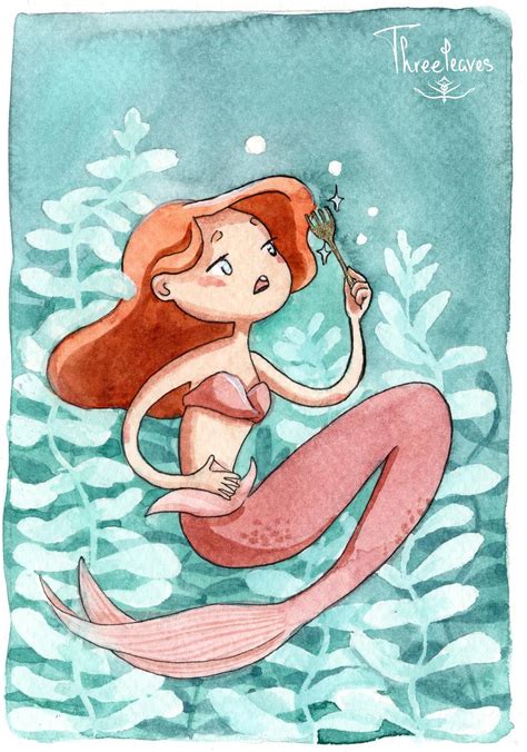 Mermay Day 01 By Threeleaves On Deviantart Art Personalize Art