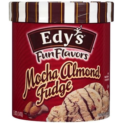 Edys Dreyers Mocha Almond Fudge Ice Cream Qt Tub Walmart Com