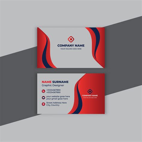 Business Card Design Template Clean Professional Business Card