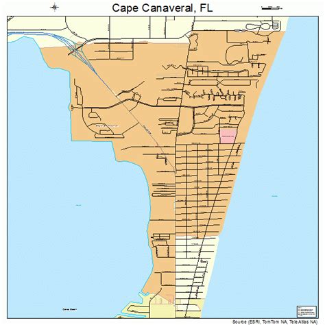 Cape Canaveral Florida Street Map 1210250