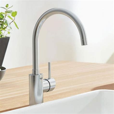 Grohe Concetto Supersteel High Spout Singlelever Kitchen Sink Mixer Tap 32661dc3 Single Lever