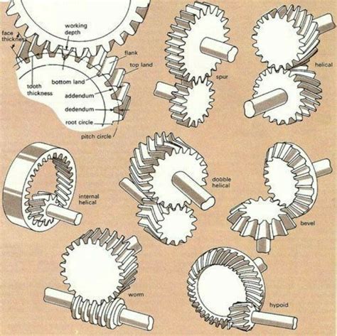 Various Gears Used In A Vehicle Mechanical Engineering Mechanical