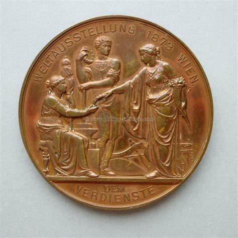 Medaille Weltausstellung 1873 Wien Im Etui Philipp Militaria