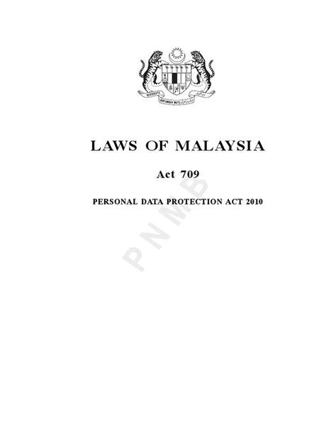 Updated @ 22 july 2020. Malaysia Personal Data Protection Act 2010 | Credit Bureau ...