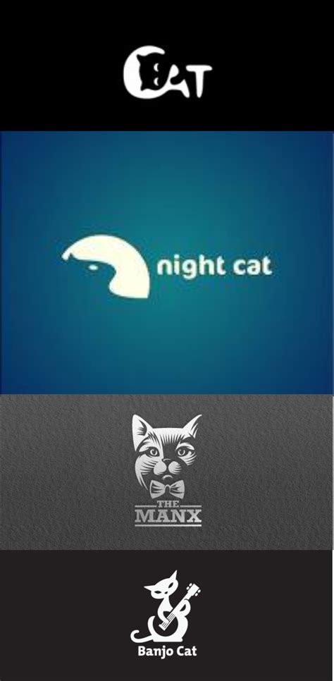 Creative #cat #logo designs inspiration. | Logo design inspiration, Logo design, Design inspiration