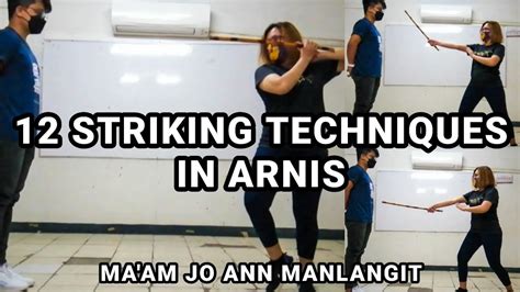 12 Striking Techniques In Arnis With Partner Demonstration With