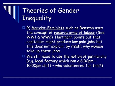 theories of gender inequalities