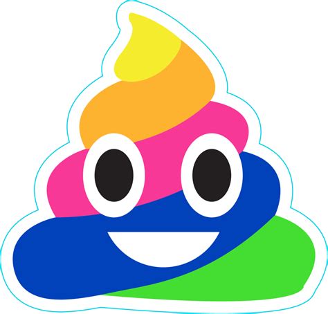 Transparent Clipart Poop Rainbow Poop Emoji Png Full Size Clipart