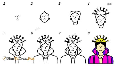 How To Draw Queen Step By Step Images