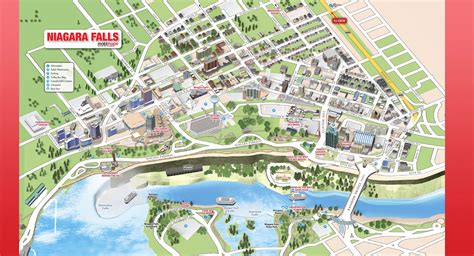 Map Of Niagara Falls Tourist Area Best Tourist Places In The World