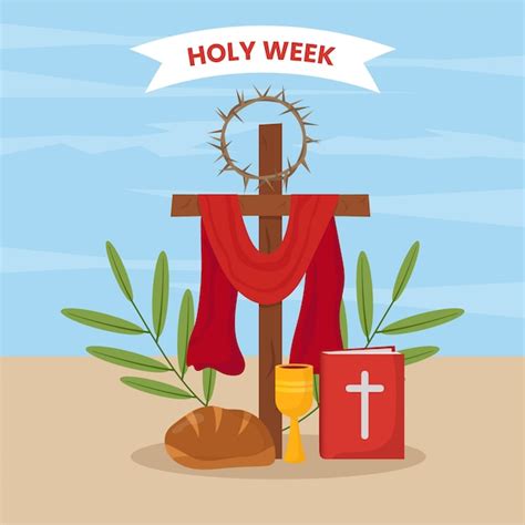 Free Vector Flat Design Holy Week Illustration