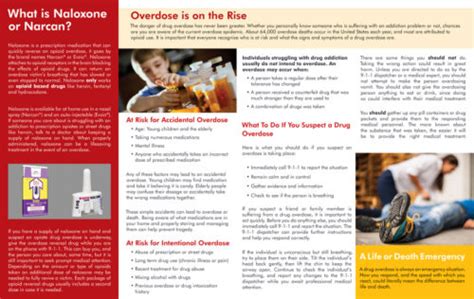 Recognizing Overdose And What To Do About It Pamphlet Ptr Press