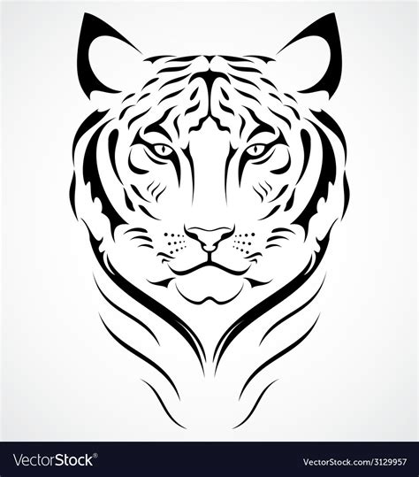 Bengal Tiger Tattoo Design Royalty Free Vector Image
