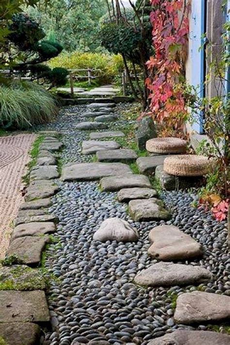 30 Awesome Small Garden Ideas With Stone Path Stepping Stone Pathway Stone Garden Paths