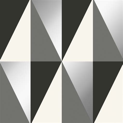 I Love Wallpaper Horden Geometric Triangle Wallpaper Grey