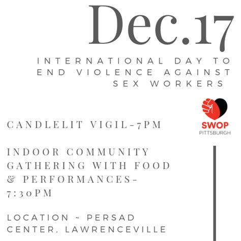 event december 17 international day to end violence against sex workers swop pittsburgh