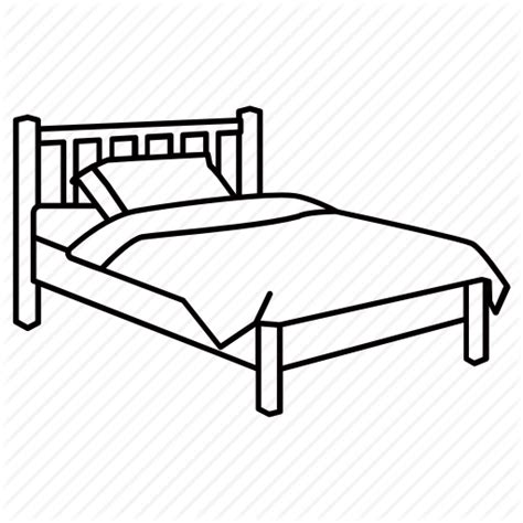 Cartoon Bed Outline