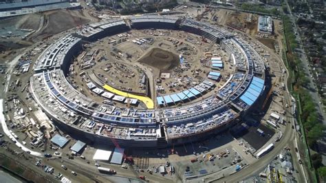 Premium Stock Video Overhead Aerial View Of The Apple Headquarters