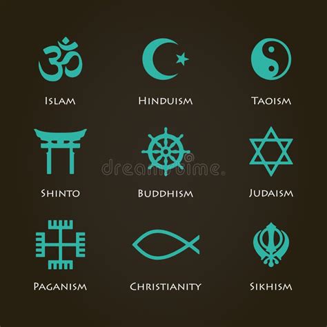 Infographics De Religion Du Monde Avec La Carte De Distribution