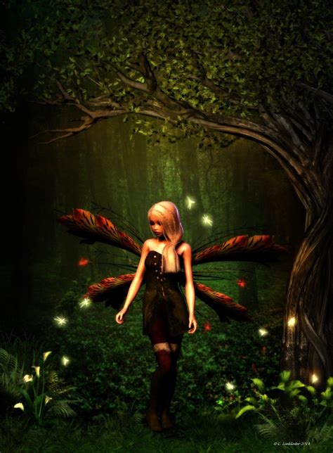 Forest Fairy And Fireflies Poster Created August 2014 Available At