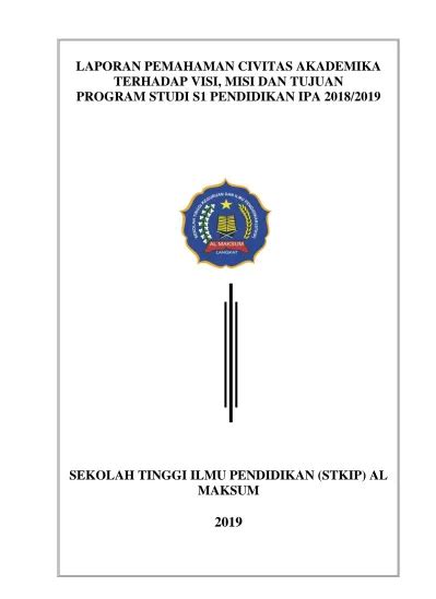 Laporan Pemahaman Civitas Akademika Terhadap Visi Misi Dan Tujuan