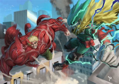 Artstation Vigilante Deku Vs Muscular