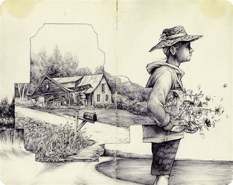 The Natural And Urban Collide In The Drawings Of Pat Perry