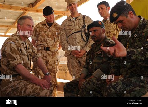 The Prince Of Wales Left Listens To Afghan National Army Ana