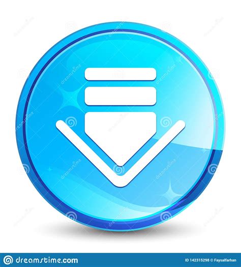 Download Icon Splash Natural Blue Round Button Stock Vector