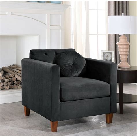 The combination of design and materials sets the tone for this armchair the style adds to any space from casual family rooms to more formal living rooms to bedrooms. House of Hampton® Bengal 31.9" W Armchair Tufted Velvet ...
