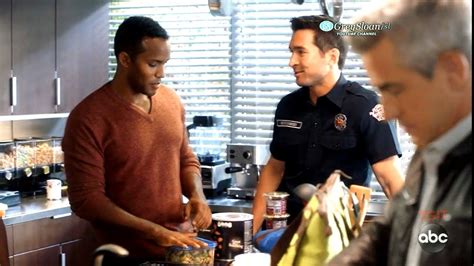 station 19 2x07 travis and grant marriage talk fire station thanksgiving preparations youtube