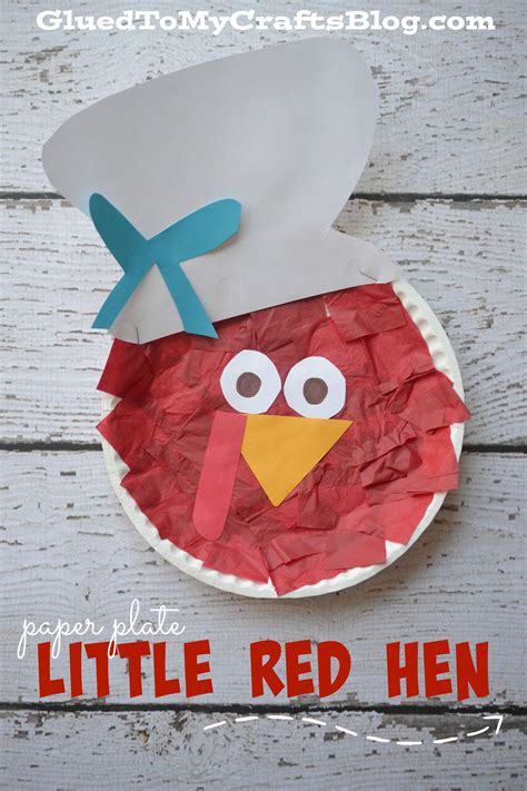 Paper Plate Little Red Hen Kid Craft Paper Plate Crafts Book Crafts