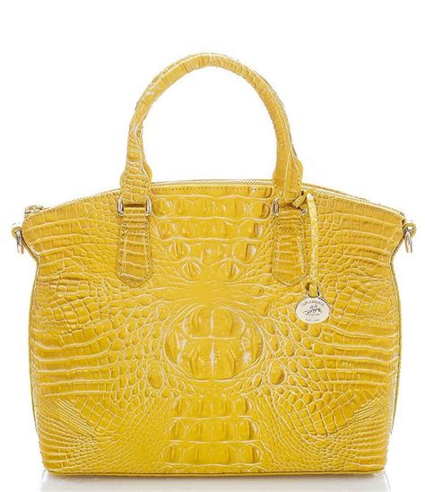 Brahmin Melbourne Collection Duxbury Leather Crocodile Embossed Satchel