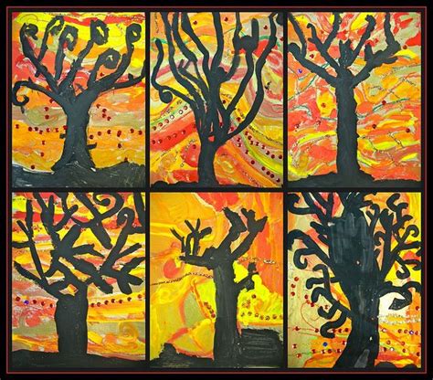 Fall Trees Fall Art Projects Autumn Art Elementary Art Projects