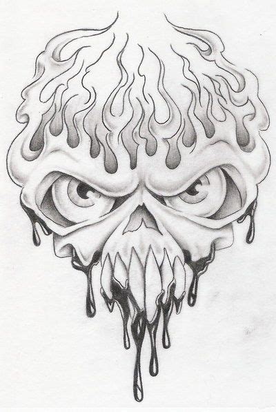 Skull In Flames 3 By Markfellows On Deviantart Skulls Drawing Skull