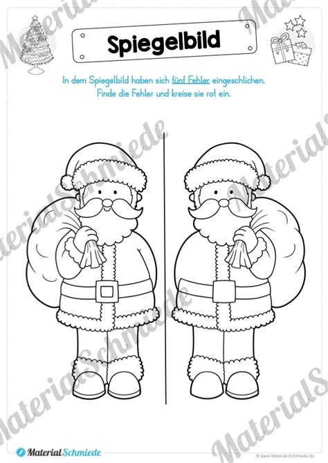 Finde online in den tollen illustrationen die 10 unterschiede und markiere sie im oberen bild. Fehlersuchbilder Für Kinder Weihnachten / Weihnachtsratsel Fur Kinder Erwachsene Und Senioren ...