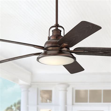We've researched the best options to add to your porch or outdoor living room. 60" Wind and Sea Bronze Finish LED Outdoor Ceiling Fan ...